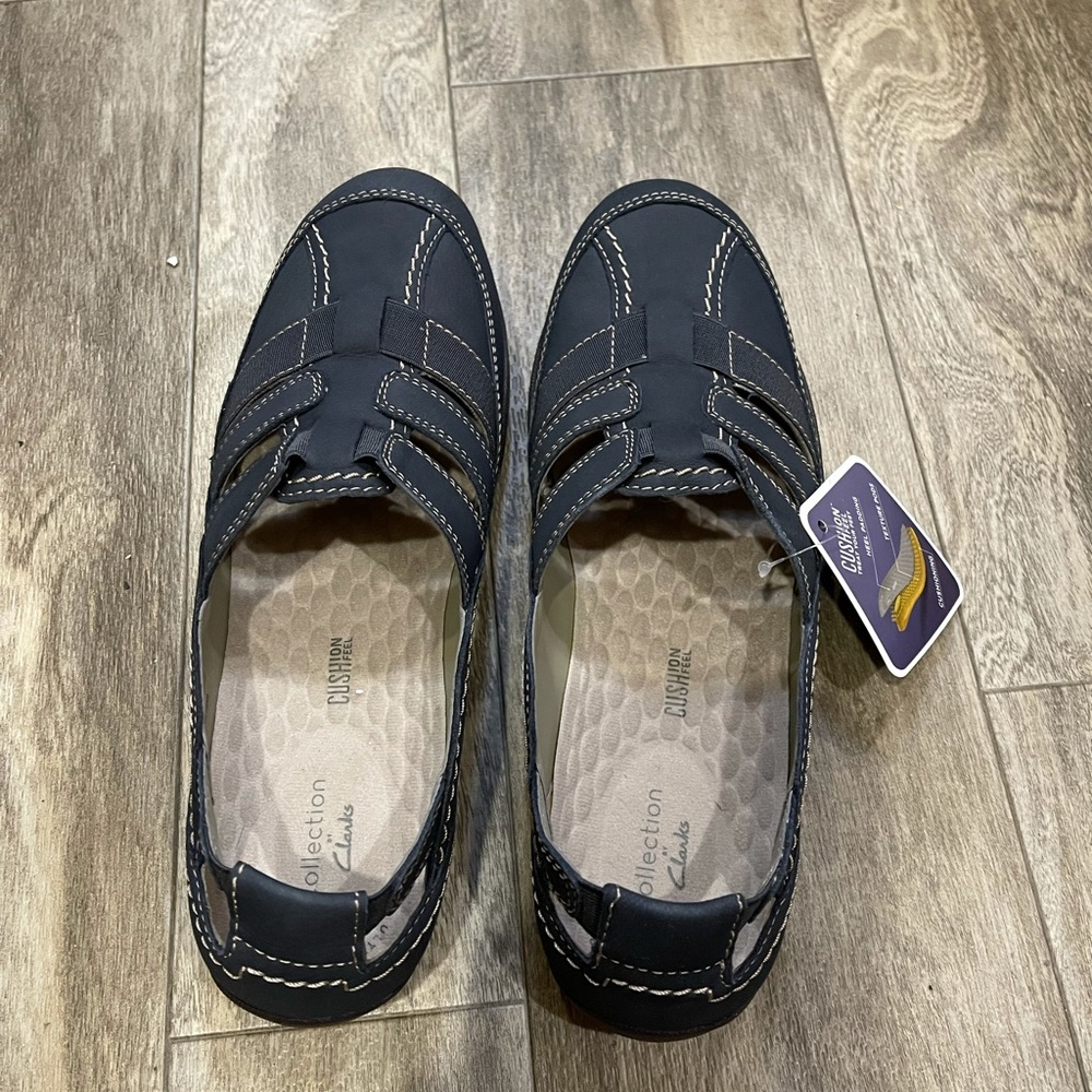 CLARK’S Haley Stork slip on shoes, size 9W